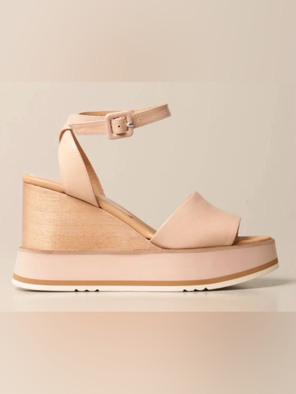 Paloma Barcelo Zeppe Giselle Blush Platform Ankle Sandals EU38/US7.5-8 $390